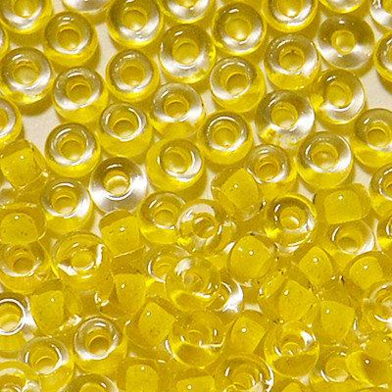624-10/0-38386 Бісер Чехія (профарбований, жовтий), упаковка 50 грамів