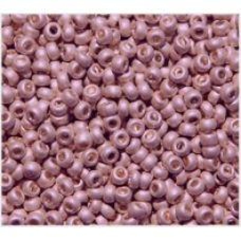 637-10/0-18595 Бісер Чехія (матовий металізований, рожевий), упаковка 50 грамів