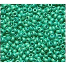 642-10/0-18558 Бісер Чехія (матовий металізований, нефритовий), упаковка 50 грамів