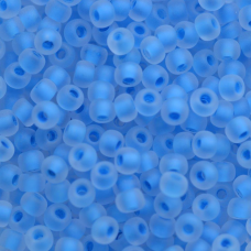 653-10/0-38336 Бісер Чехія (профарбований матовий, блакитний яскравий насичений), упаковка 50 грамів
