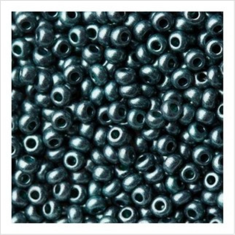 675-10/0-28958 Бісер Чехія (перлиновий, темна бірюза), упаковка 50 грамів