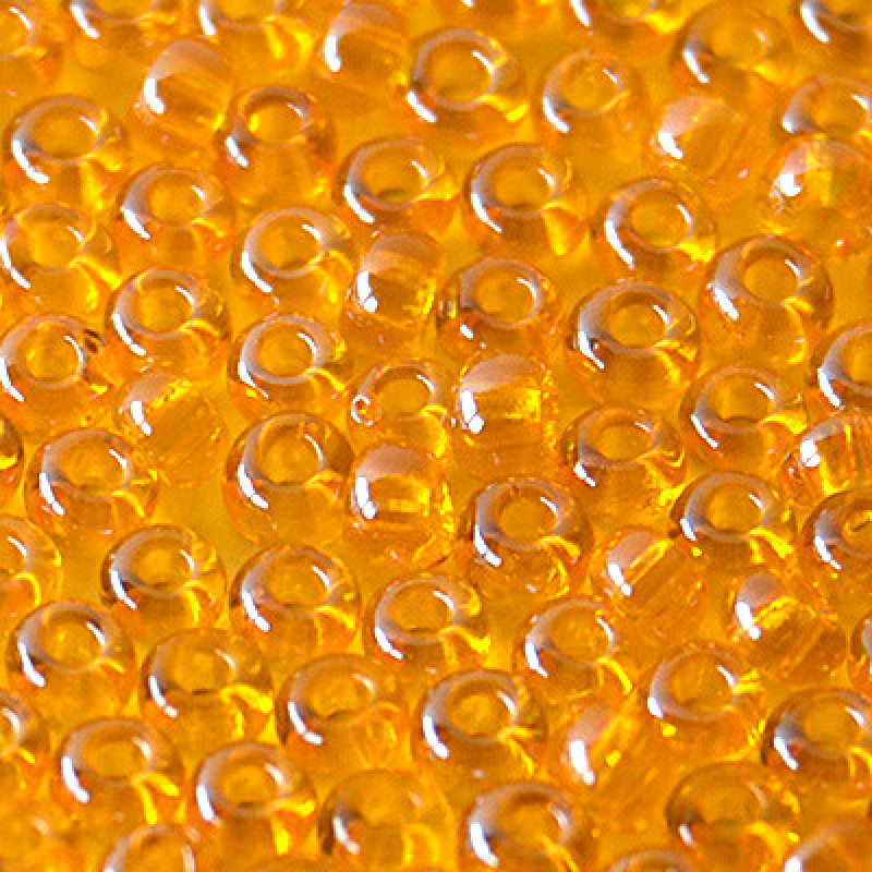715-10/0-86060 Бісер Чехія (глазурований, жовтий темний), упаковка 50 грамів