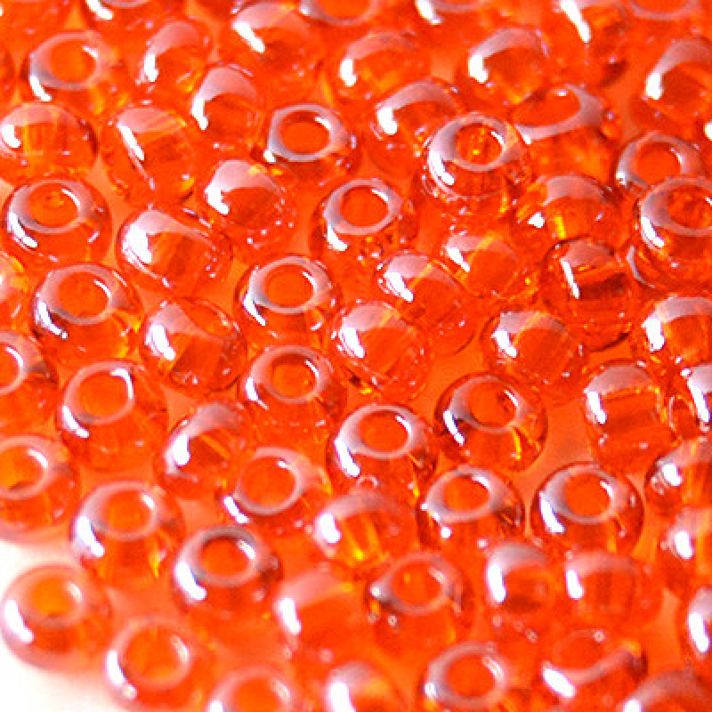 717-10/0-96030 Бісер Чехія (глазурований, помаранчевий темний), упаковка 50 грамів