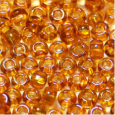 744-10/0-11070 Бісер Чехія (прозорий райдужний, коричневий світлий), упаковка 50 грамів