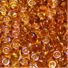 745-10/0-11090 Бісер Чехія (прозорий райдужний, коричневий), упаковка 50 грамів
