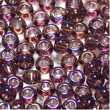 749-10/0-21060 Бісер Чехія (прозорий райдужний, фіолетовий), упаковка 50 грамів