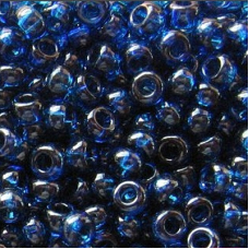 768-10/0-61100 Бісер Чехія (прозорий райдужний, пурпурний індиго), упаковка 50 грамів