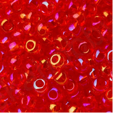 775-10/0-91050 Бісер Чехія (прозорий райдужний, малиновий), упаковка 50 грамів