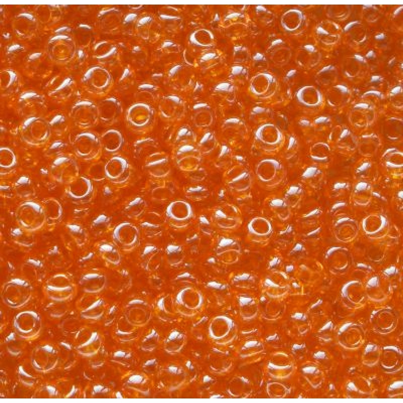 806-10/0-01284 Бісер Чехія (кристалічний, помаранчевий блідий), упаковка 50 грамів