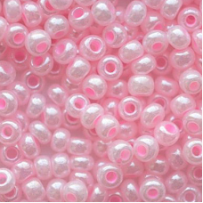 518-10/0-37173 Бісер Чехія (перламутровий, рожевий світлий), упаковка 50 грамів