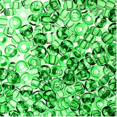 115-10/0-50100 Бісер Чехія (прозорий, зелений світлий), упаковка 50 грамів