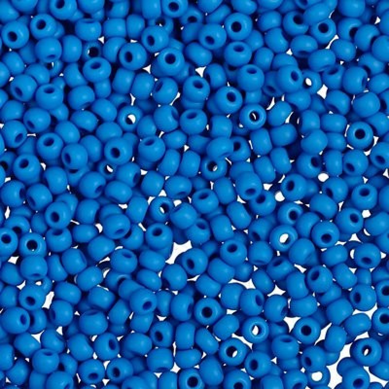 827-10/0-33210 Бісер Чехія (матовий, синій світлий), упаковка 50 грамів