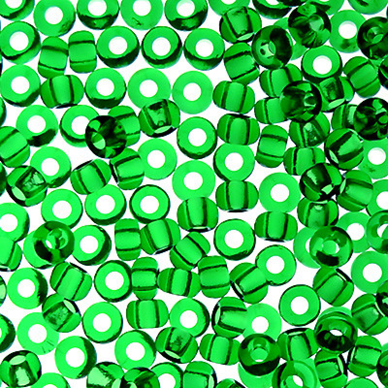 116-10/0-50120 Бісер Чехія (прозорий, зелений темний), упаковка 50 грамів