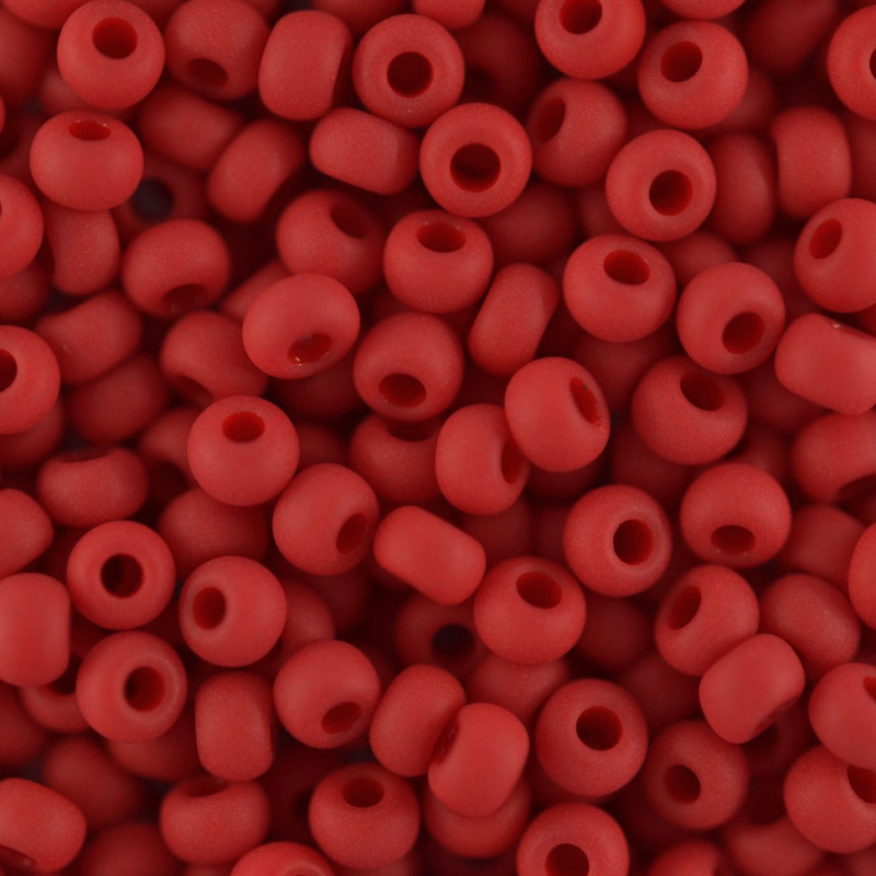 832-10/0-93190 Бісер Чехія (матовий, червоний), упаковка 50 грамів