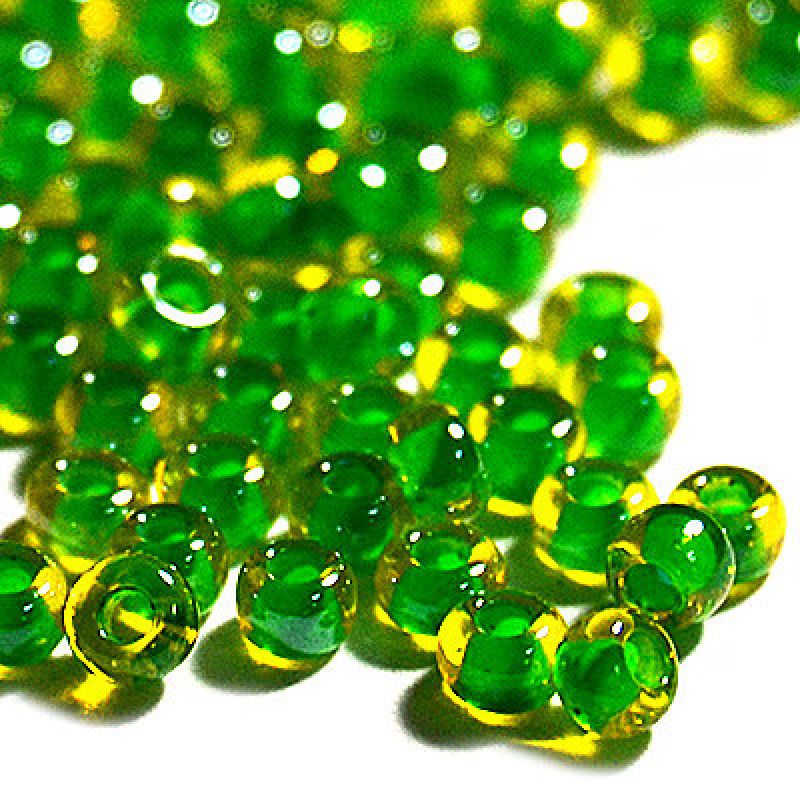 883-10/0-81358 Бісер Чехія (хамелеон, зелений), упаковка 50 грамів