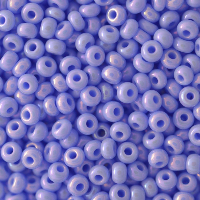 884-10/0-34020 Бісер Чехія (непрозорий райдужний, сапфірово-блакитний), упаковка 50 грамів