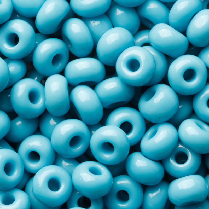 887-10/0-63030 Бісер Чехія (непрозорий, блакитний), упаковка 50 грамів