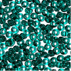 119-10/0-50710 Бісер Чехія (прозорий, смарагдовий), упаковка 50 грамів