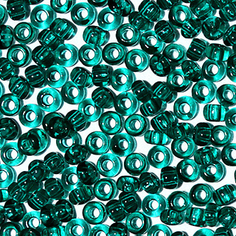 119-10/0-50710 Бісер Чехія (прозорий, смарагдовий), упаковка 50 грамів