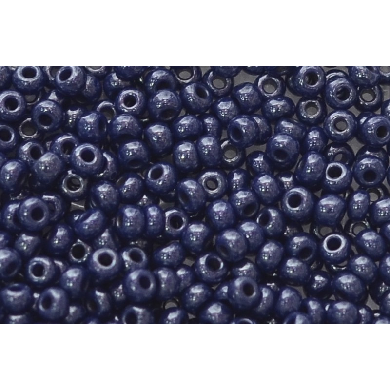 1012-10/0-33061 Бісер Чехія (перламутровий люкс, волошковий темний), упаковка 50 грамів