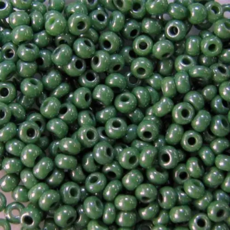 1015-10/0-53233 Бісер Чехія (перламутровий люкс, малахітовий), упаковка 50 грамів