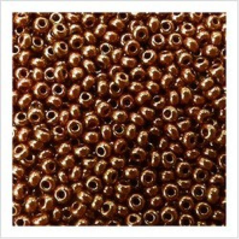 1019-10/0-93199 Бісер Чехія (перламутровий люкс, горіховий), упаковка 50 грамів