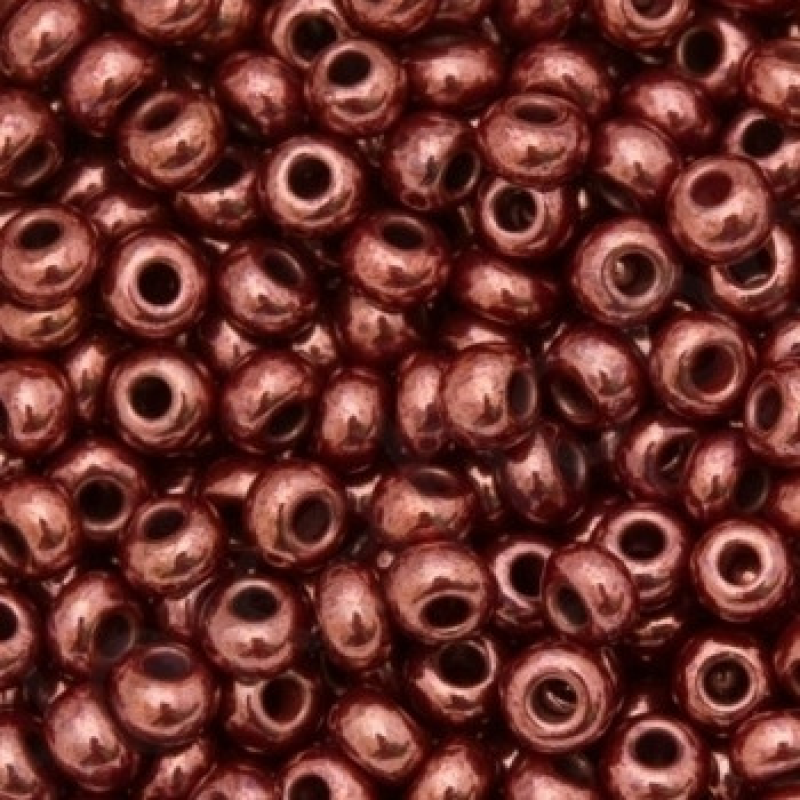 1020-10/0-93192 Бісер Чехія (перламутровий люкс, вишневий), упаковка 50 грамів