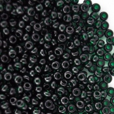 120-10/0-50150 Бісер Чехія (прозорий, чорнильно-зелений), упаковка 50 грамів