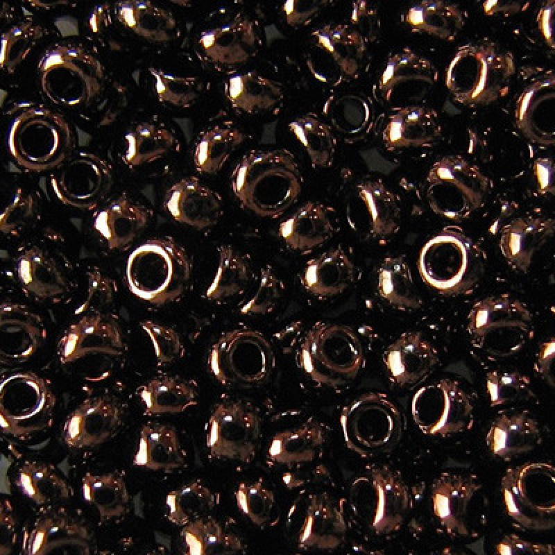 1023-10/0-49095 Бісер Чехія (перламутровий люкс, коричневий), упаковка 50 грамів