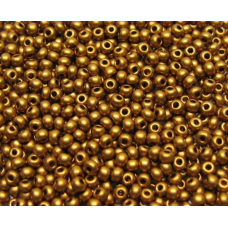 822-10/0-01740 Бісер Чехія (металізований матовий золотий темний), упаковка 50 грамів