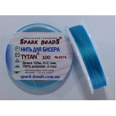 Нитка для бісеру TYTAN 100 № 2575 Лазурно-блакитний (100 метрів)