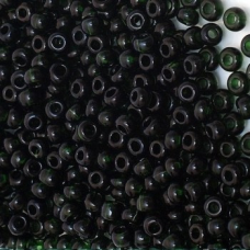 122-10/0-50290 Бісер Чехія (прозорий, чорнильно-трав“яний), упаковка 50 грамів