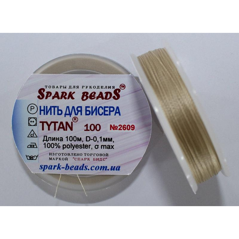 Нитка для бісеру TYTAN 100 № 2609 Екрю (100 метрів)
