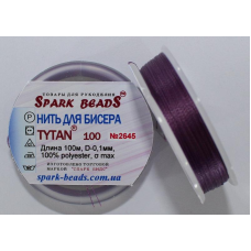 Нитка для бісеру TYTAN 100 № 2645 Фіолетовий (100 метрів)