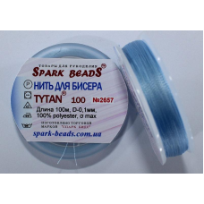 Нитка для бісеру TYTAN 100 № 2657 Блакитний світлий (100 метрів)