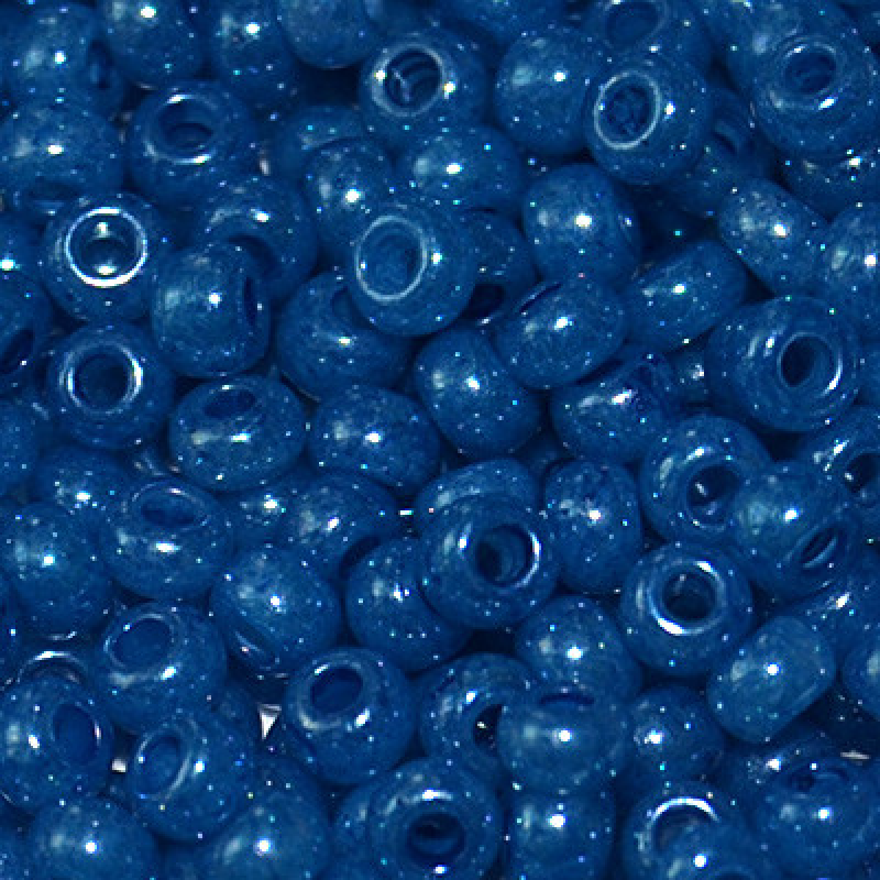 502-10/0-17136 Бісер Чехія (перламутровий, синій), упаковка 50 грамів