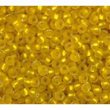 4034-4/0-87010 Бісер Чехія (блискучий матовий, лимонно-жовтий), упаковка 50 грамів. РОЗМІР 4/0