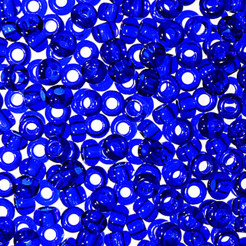129-10/0-30110 Бісер Чехія (прозорий, чорнильно-синій), упаковка 50 грамів