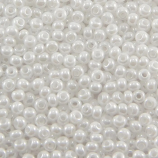 6011-6/0-46102 Бісер Чехія (перламутровий, білий), упаковка 50 грамів. РОЗМІР 6/0!