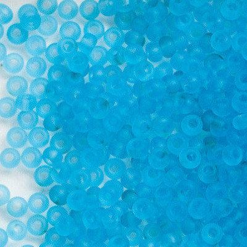 164-10/0-60000 Бісер Чехія (прозорий матовий, небесно-блакитний), упаковка 50 грамів