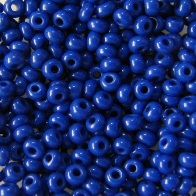 250-10/0-33060 Бісер Чехія (натуральний, темно-синій яскравий), упаковка 50 грамів
