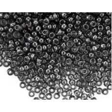 133-10/0-40010 Бісер Чехія (прозорий, чорнильно-сірий), упаковка 50 грамів