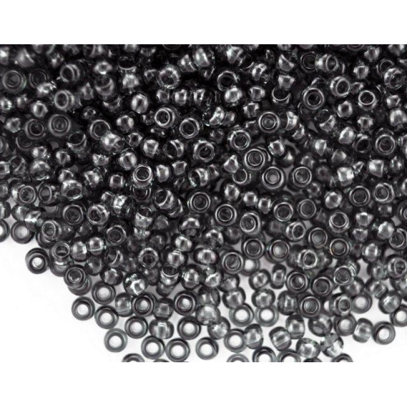 133-10/0-40010 Бісер Чехія (прозорий, чорнильно-сірий), упаковка 50 грамів