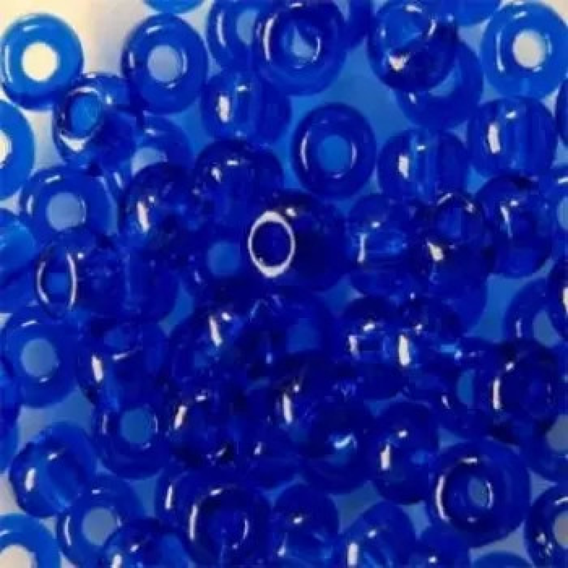 134-10/0-60300 Бісер Чехія (прозорий, синій), упаковка 50 грамів