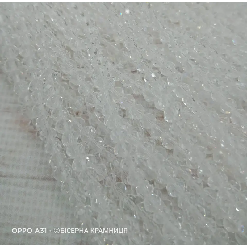 Ронделі, розмір 4*3 мм. Прозорі