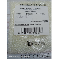 728-10/0-382PI Бісер Чехія (глазурований, молочний), упаковка 50 грамів