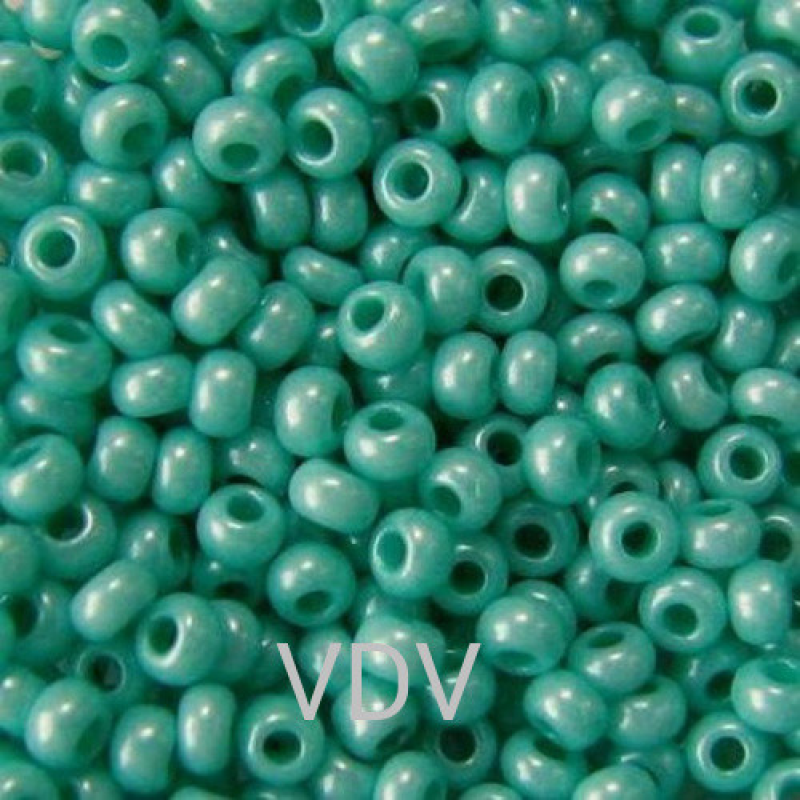 272-10/0-16958 Бісер Чехія (перлиновий,  бірюзовий темний), упаковка 50 грамів