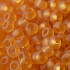 144-10/0-10070 Бісер Чехія (прозорий матовий, бурштиновий), упаковка 50 грамів