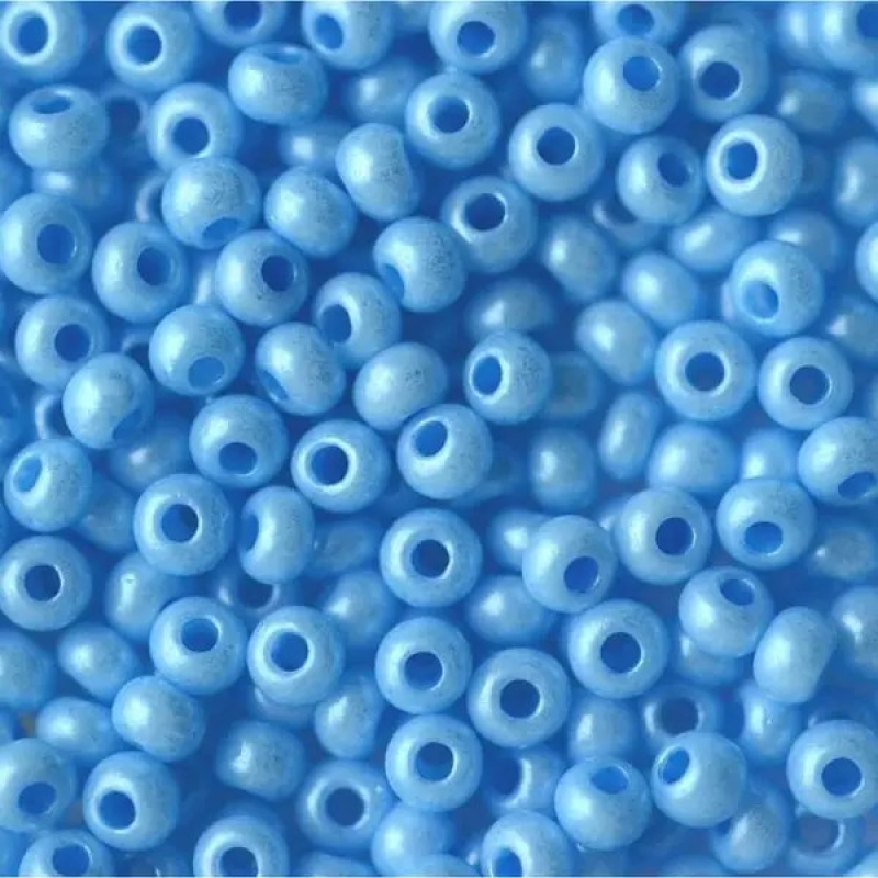 274-10/0-16936 Бісер Чехія (перлиновий, блакитний темний), упаковка 50 грамів