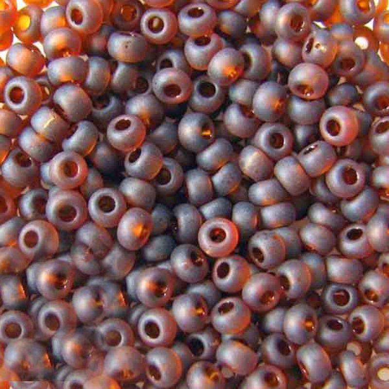 146-10/0-10110 Бісер Чехія (прозорий матовий, коричневий), упаковка 50 грамів